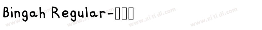 Bingah Regular字体转换